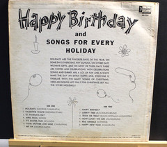33 LP Vinyl Album Record Disneyland Happy Birthday Songs for Every Holiday 1964