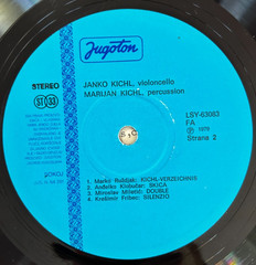 Janko & Marijan Kichl – Violoncello, Percussion – 1979 Jugoton LSY-63083 LP – EX