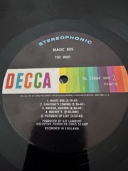 The Who : Magic Bus The Who On Tour First Press Decca LP 1968 Stereo Nice!
