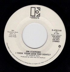 1980 Jim Stafford 45 Promo Don’t Fool Around / I Took Your Love Elektra Label