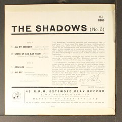 SHADOWS: no. 3 COLUMBIA 7″ Single 45 RPM United Kingdom