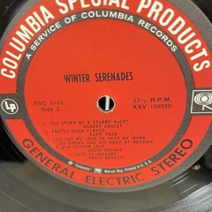 Winter Serenades Record Various Artists Limited Edition Columbia Special Records