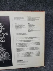 Vintage Perry Como Christmas Album 12″ Black Vinyl LP 1968 RCA Victor Xmas