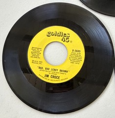 JIM CROCE Lot of 5 7” 45RPM Records Leroy Brown, Operator, Time In Bottle