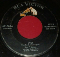 Vintage 45RPM Record : Jaye P Morgan Dawn : RCA Victor