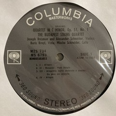 Brahms Schumann Budapest String Quartet Serkin Columbia M2L 334 2LP Classical