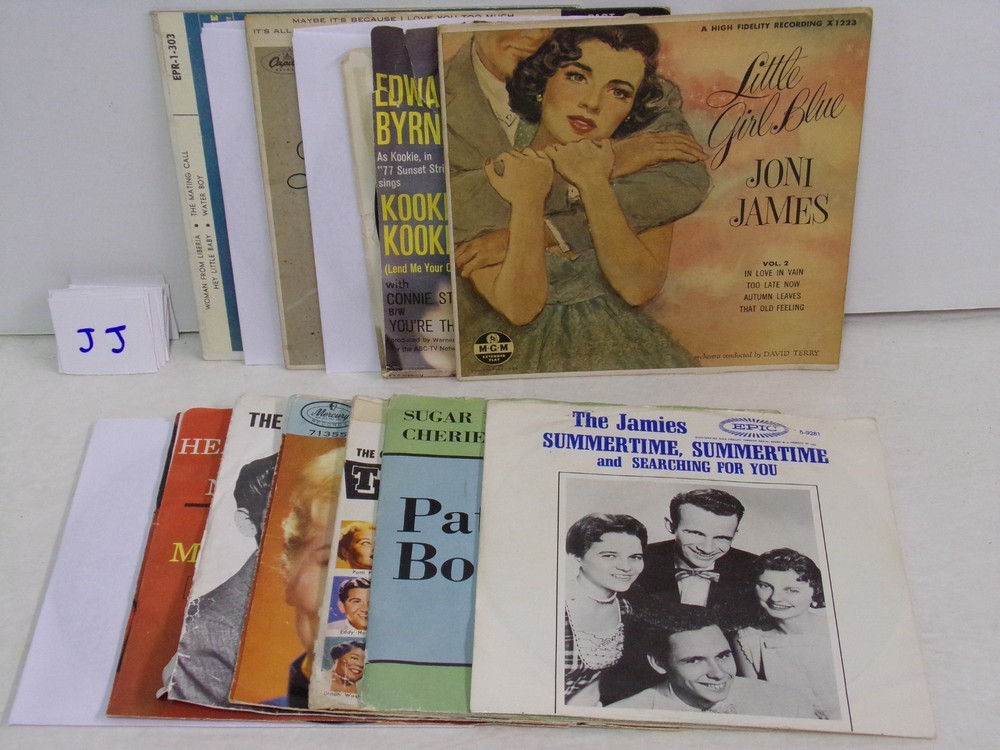 1950’s Lot Of 10 – 45 RPM Records With Picture Sleeve