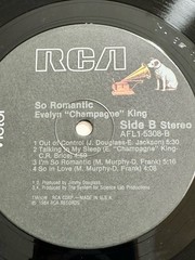 EVELYN “CHAMPAGNE” KING: So Romantic Vinyl LP 1984 (RCA AFL1-5308) Shrink/Hype