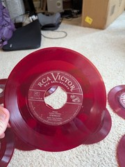 Lot of 10 RCA Victory Red Seal Records Red Vinyl 45 rpm for Crafts, Decoration