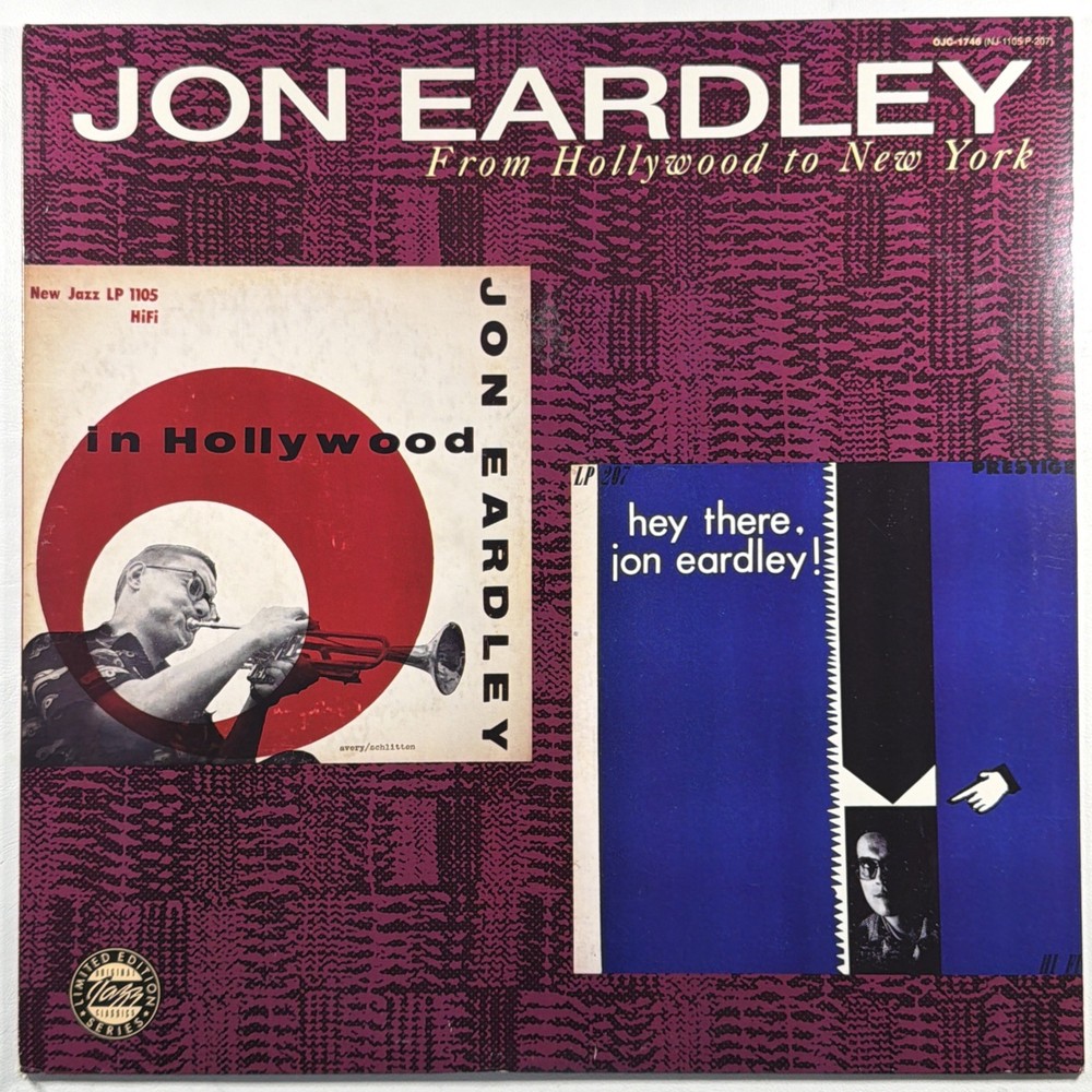 Jon Eardley – From Hollywood To New York LP Fantasy OJC-1746 Ltd Ed NM 1990 Jazz