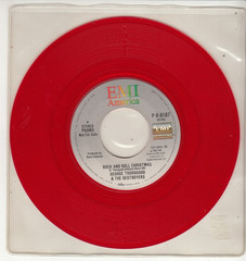GEORGE THOROGOOD – ROCK AND ROLL CHRISTMAS – RED VINYL PROMO 45 -NEW