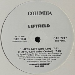 Leftfield – Afro-Left 1995 Breakbeat Breaks Tribal US Columbia 12″ Vinyl Record