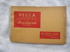 1940 DECCA-Brunswick RECORDS Supplement Record Supplementary Catalog Jazz Blues