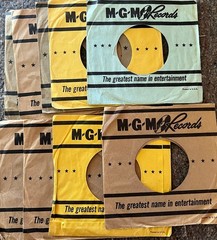 Lot of 9x MGM RECORDS orig 1950s Rockabilly/Pop/R&B COMPANY SLEEVES 7″ 45rpm