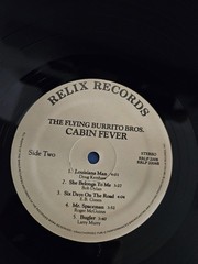 Flying Burrito Bros – Cabin Fever LP Relix RRLP 2008 Country Rock Gram Parsons