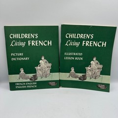 Childrens Living French 40-Lesson 33 1/3 RPM Records With Books