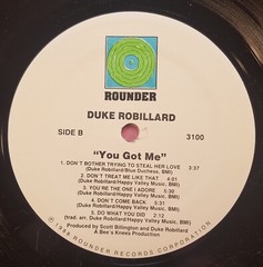 Duke Robillard (LP) “You Got Me” (1988) Rounder Records (3100) (VG+ – See Notes)