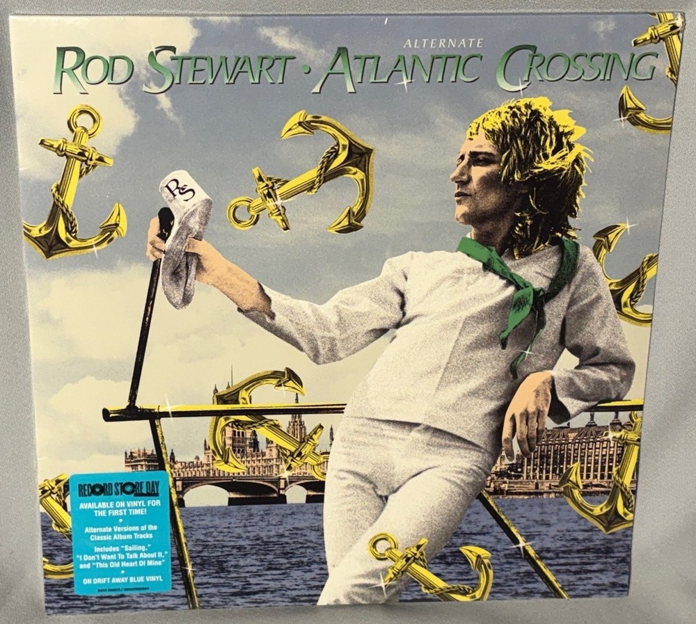 LP ROD STEWART Alternate Atlantic Crossing (BLUE VINYL RSD 2026) NEW MINT SEALED