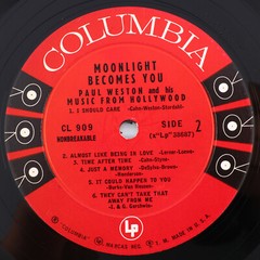 Paul Weston Hollywood Music – Moonlight Becomes You – 1956 Mono 6 Eye LP CL 909