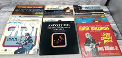 20 VTG COUNTRY LP VINYL RECORDS ALBUMS – HANK WILLIAMS JOHNNY CASH STATLER BROS