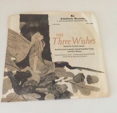 1978 Scholastic Records The Three Wishes 7″ LP 33 1/ 3 RPM Vinyl RARE