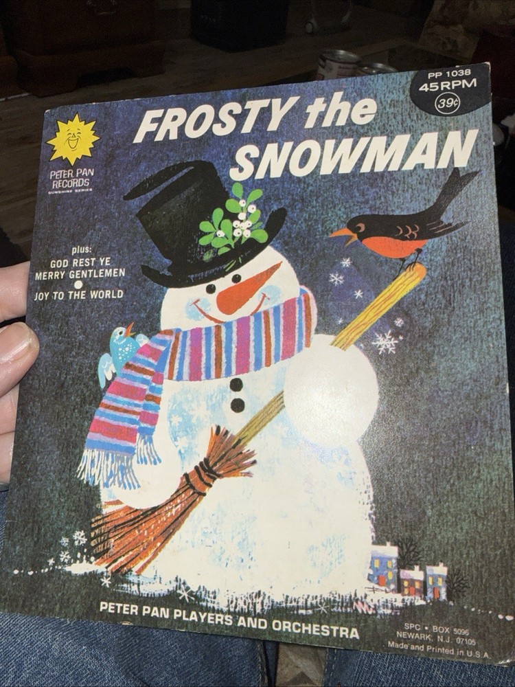 Frosty The Snowman Vintage Record 45 Peter Pan Orchestra. Nice