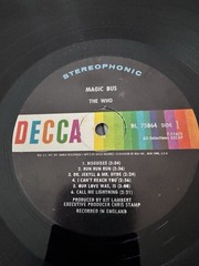 The Who : Magic Bus The Who On Tour First Press Decca LP 1968 Stereo Nice!