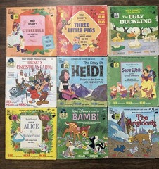 Read Along Books Paired With 33 1/3 RPM Vinyl Records. Set Of 20