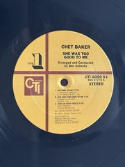 Chet Baker She Was Too Good To Me LP CTI 6050 S1 VG+ VG+ Ultrasonic