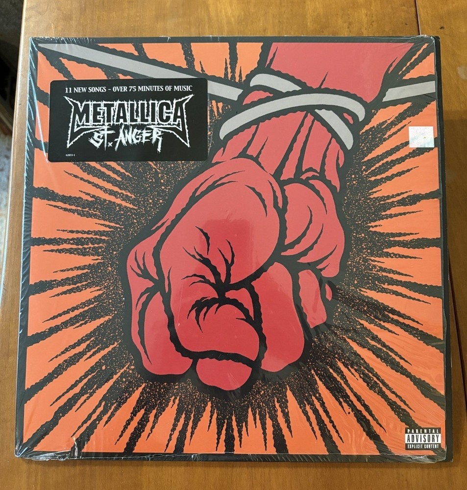 St. Anger by Metallica Vinyl 2 LP 2003 Original Shrink Wrap Hype Sticker Mint-