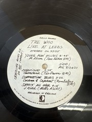 The WHO LIVE AT LEEDS LP Vinyl DL 79175 WITH Paperwork