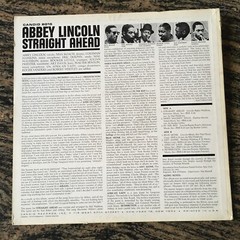 Abbey Lincoln – Straight Ahead LP – Candid – CJM 8015 Mono DG PROMO