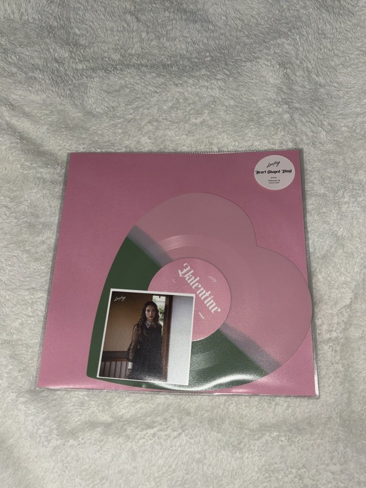 Laufey Valentine Strawberry Matcha Swirl Heart Shaped Vinyl Brand New Limited