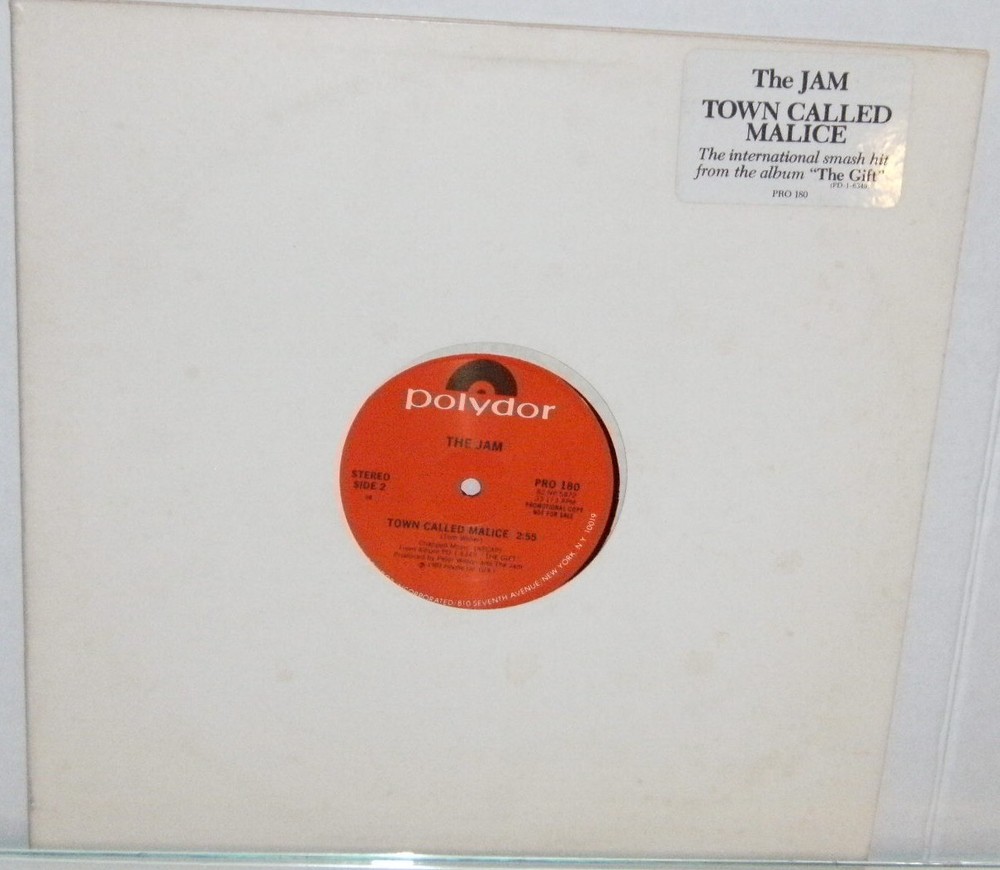 The Jam ’82 Town Called Malice 12″ DJ Promo UNPLAYED w/hype sticker Paul Weller