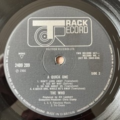 THE WHO – A Quick One / Sell Out LP 1974 UK Track Double Vinyl Set