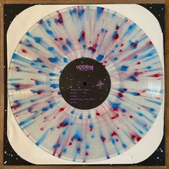 Infinity vinyl record by oDDling (2021, Stratford Ct.), clear w/ blue & red