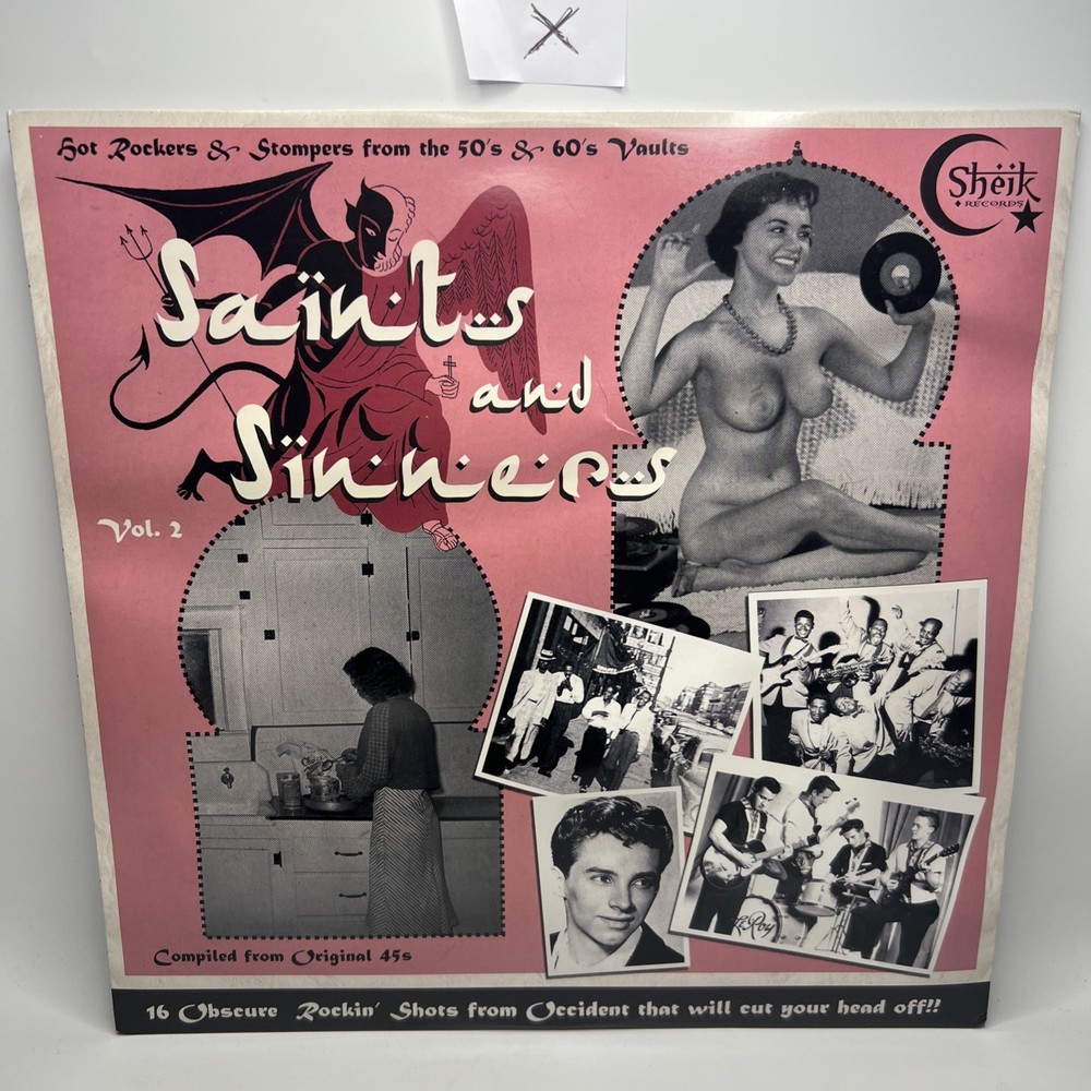 SAINTS AND SINNERS – Vol. 2 12” LP Spain 2009 Rockabilly Ex/vg