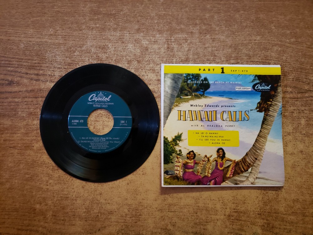 1950S MINT-EXC Webley Edwards With Al Kealoha Perry Hawaii Calls 12 SONGS 470 45
