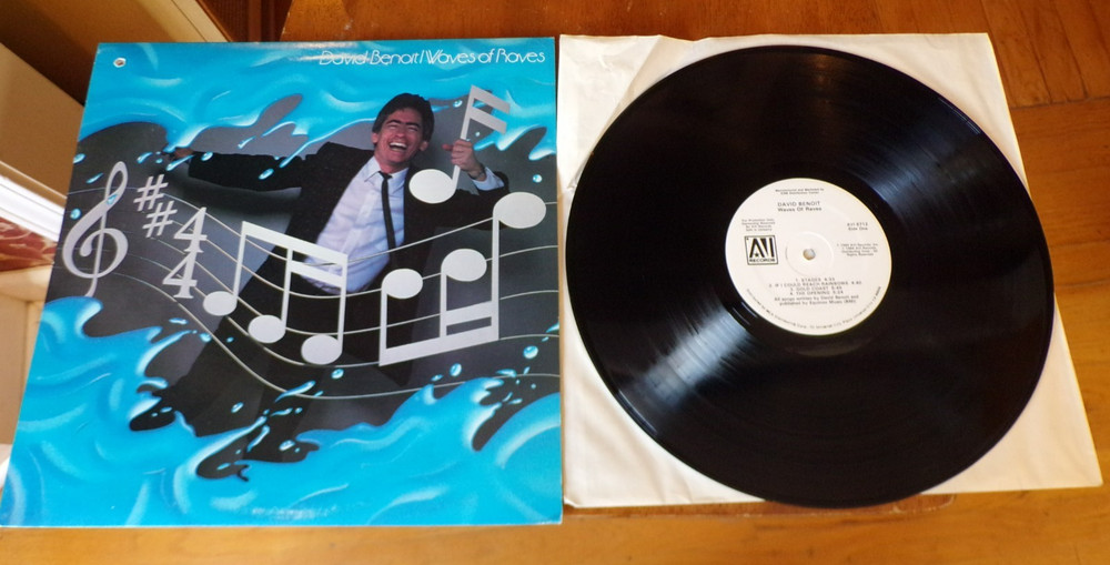 David Benoit Waves of Raves 1984 Jazz LP Cut Out