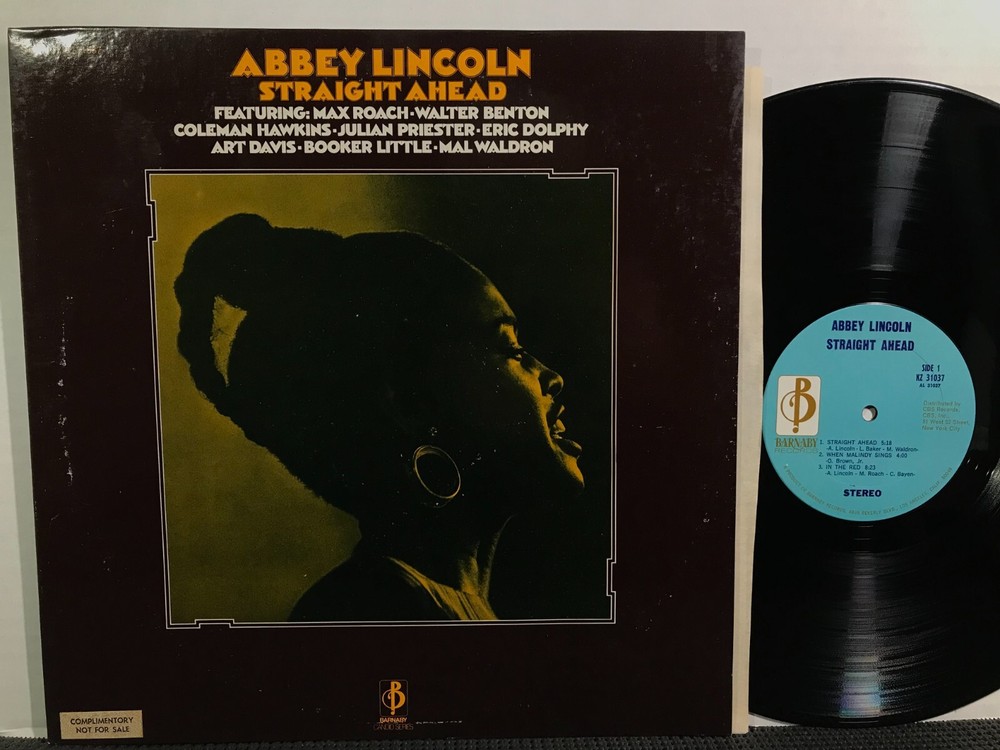 ABBEY LINCOLN Straight Ahead LP BARNABY DJ PROMO 1972 Jazz ROACH DOLPHY WALDRON