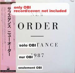 NEW ORDER Substance Japan ( YZ-185- 6 ) ***Only OBI***