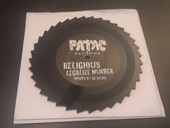 Psycho: S/T 2010 Patac Records 7″ Vinyl Sawblade Shaped Record Punk/ThrashVG+/EX