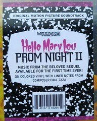 *NEW SEALED-Hello Mary Lou Prom Night II-Soundtrack by Paul Zaza, colored vinyl