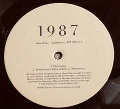 New Order – Substance – 1987 – Original Pressing – Canada.
