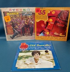 25 VTG 12″ LPs Lot Exotica Pop Country Mixed Genres Open Shrink Wrap