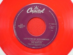 Beatles RARE / LUCY IN THE SKY WITH DIAMONDS MINT RED VINYL JUKE BOX 45 FAB 4