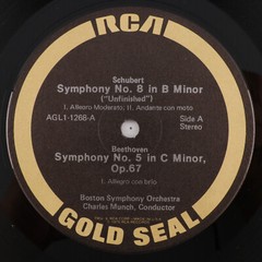Beethoven, Schubert, Munchl – Symphony No. 5, 8 – 197 Stereo LP Record AGL1-1268