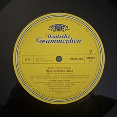 Georg Friedrich Händel Neun Deutsche Arien LP 1977 Deutsche Grammophon 2536 380