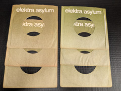 Lot of 6 Vintage Elektra Asylum Records 45 RPM 7″ Company Sleeves for Rock Jazz
