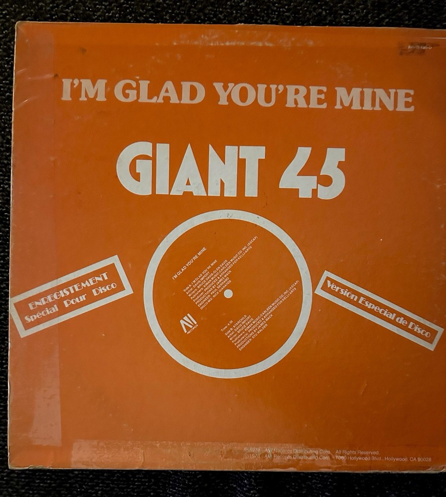 Davis Import – I’m Glad You’re Mine 12” Disco Mix AVI Records 1978